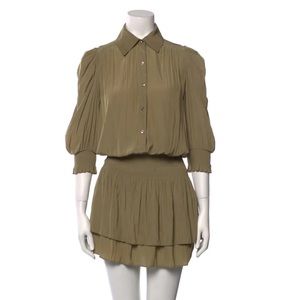 Ramy Brook Green Mini Dress with Buttons